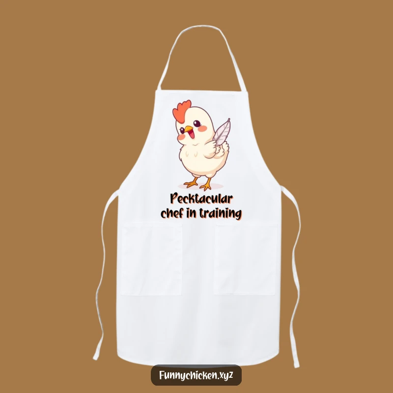 Funny Chicken Apron: Kitchen Humor with Feather Pecking Design, Chef's Comical Gift