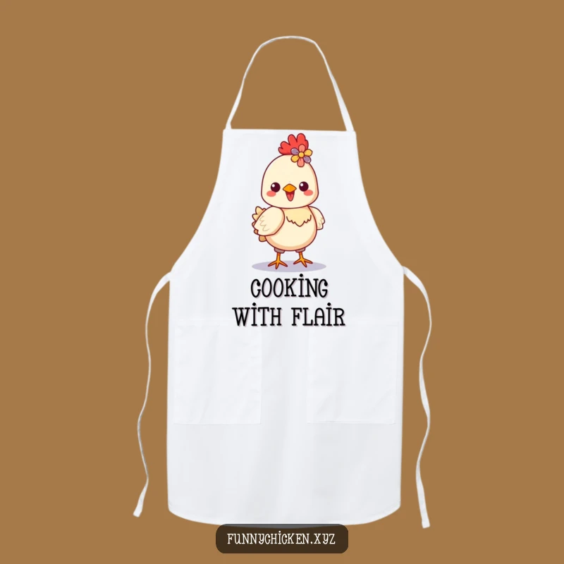 Funny Kawaii Chicken Apron - Cook with Colorful Confidence