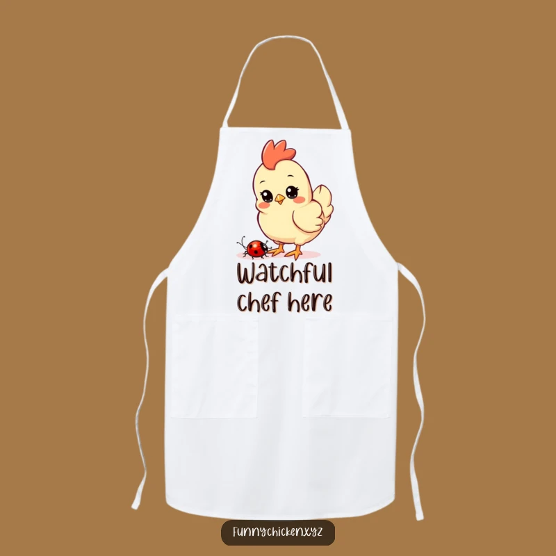 Funny Kawaii Chicken Apron - Observe and Cook with Charm