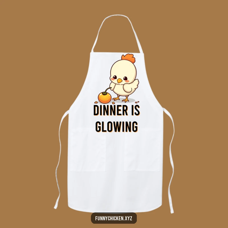 Funny Kawaii Chicken Chef Apron, Humorous Kitchen Fun
