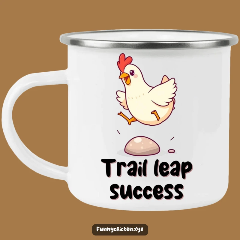 Funny Kawaii Chicken Camping Mug - Leap into Adventure