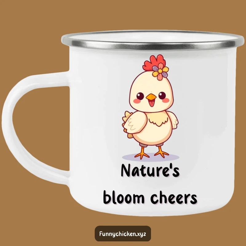 Funny Kawaii Chicken Camping Mug - Strutting on the Trail