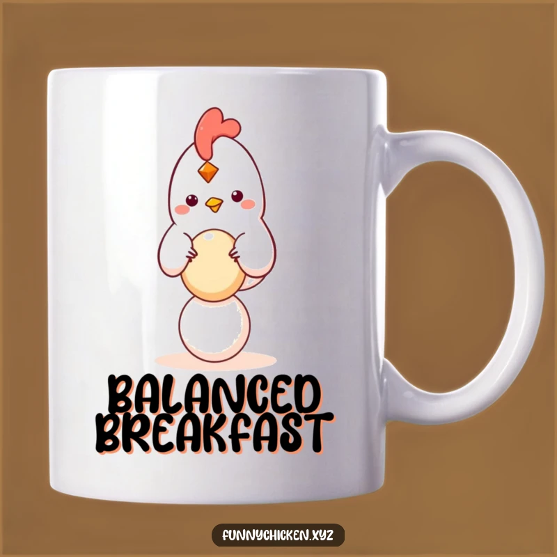 Funny Balancing Chicken Mug, Delicate Egg & Humorous Gift