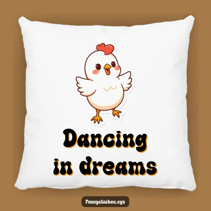 Cute Funny Chicken Pillow, Stylized Bouncy Accent, Cozy Humorous Decor