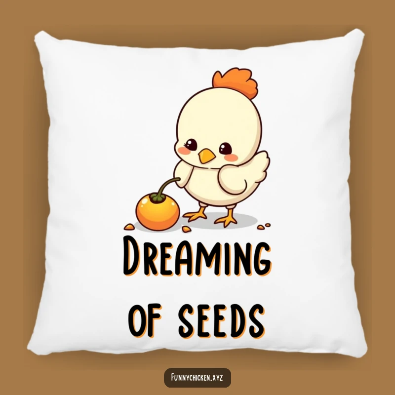 Funny Kawaii Chicken Seed Pillow, Cute & Cozy Humorous Decor