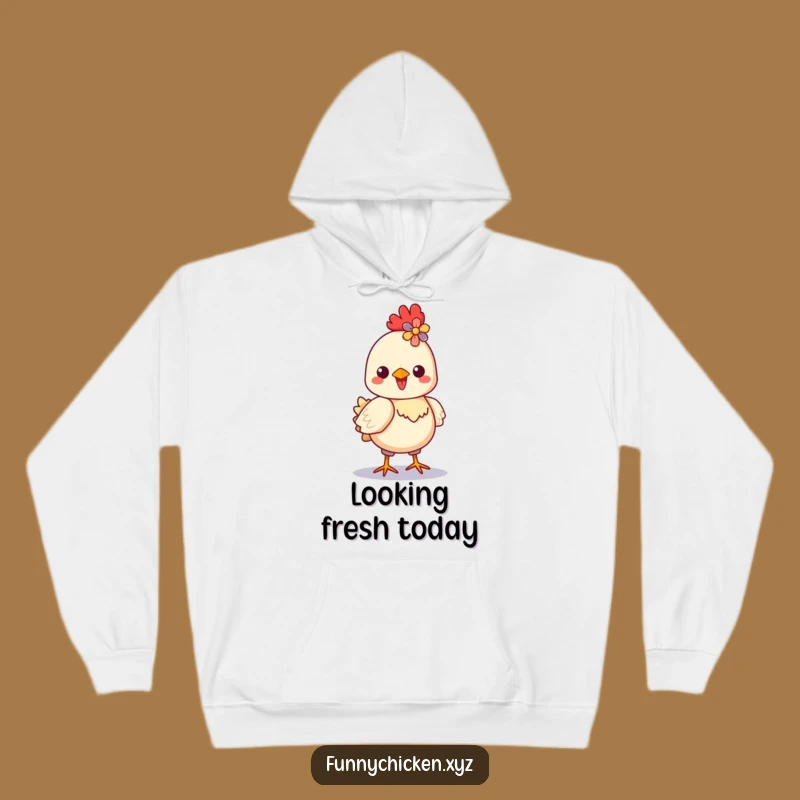 Cozy Funny Kawaii Chicken Hoodie - Strutting in Style and Warmth