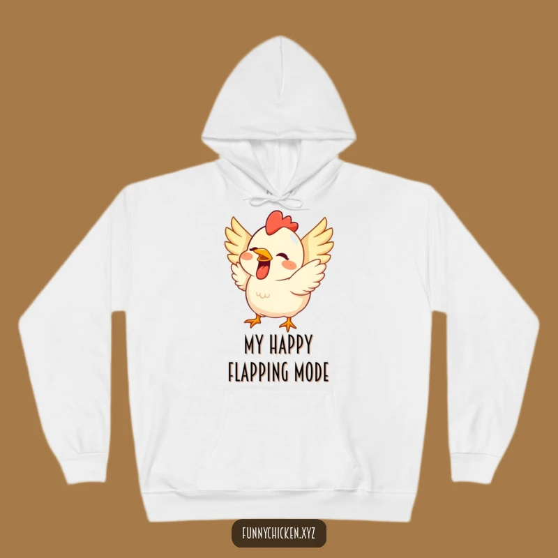 Funny Cozy Chicken Hoodie: Excited Hugs & Grins, Best Funny Gift