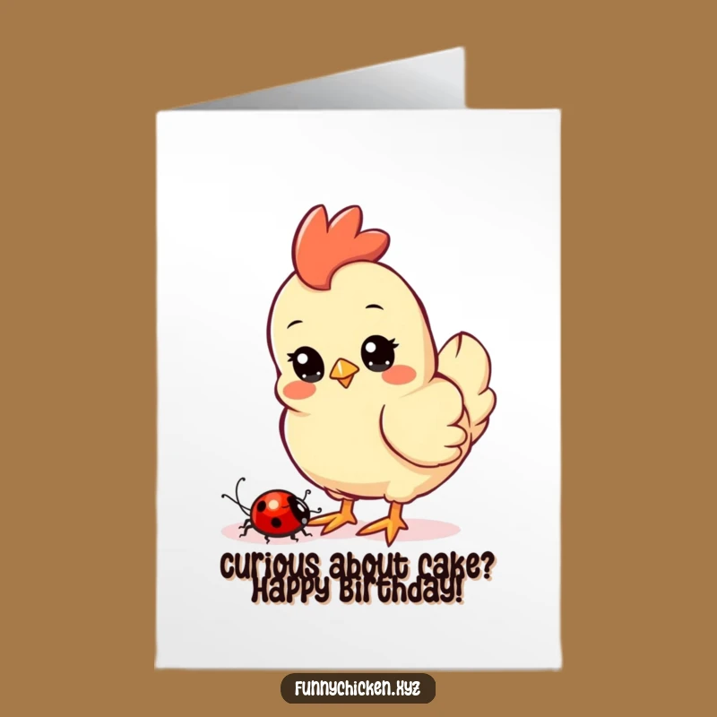 Free Printable Kawaii Chicken Birthday Card - Curious Ladybug Watch Downloadable Gift