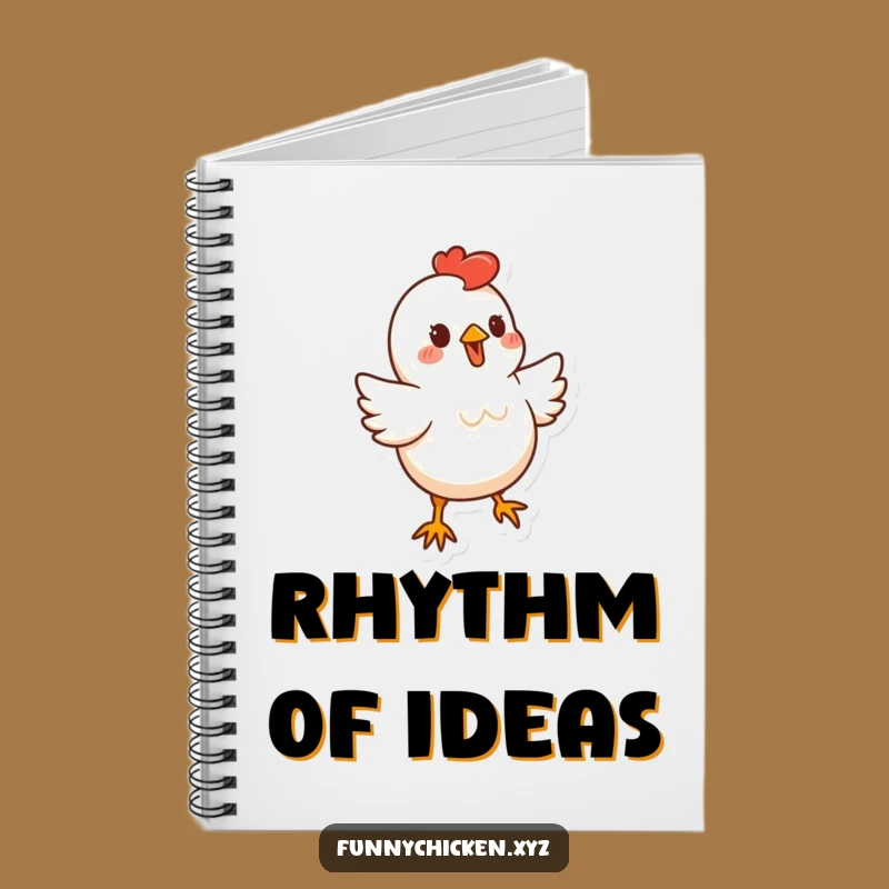 Funny Dancing Chicken Notebook, Stylized Bouncy Journal, Humorous Gift for Movers