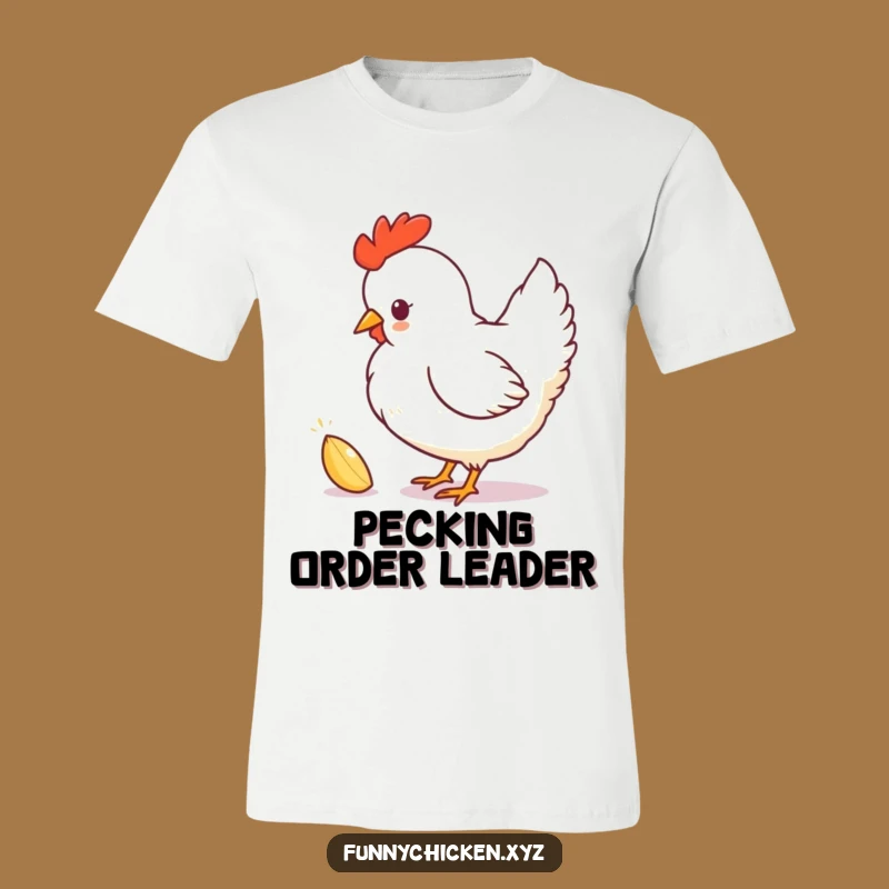 Funny Chicken Silhouette T-Shirt, Playful Pecking Seed Graphic Tee, Humorous Gift Idea