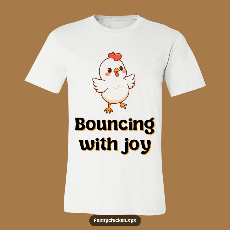 Funny Dancing Chicken T-Shirt, Stylized Bouncy Graphic Tee, Humorous Fun Gift