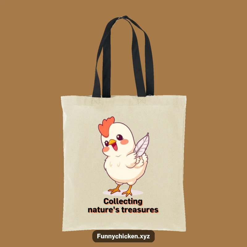 Funny Chicken Tote Bag: Hilarious Feather Pecking Accessory, Practical Comical Gift